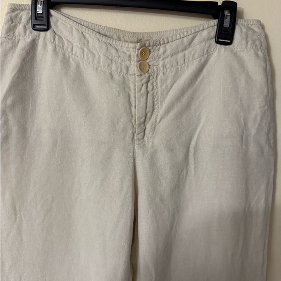 Eileen Fisher Off-White Pants, size PM (medium petite?), 100% Irish linen - Picture 2 of 9